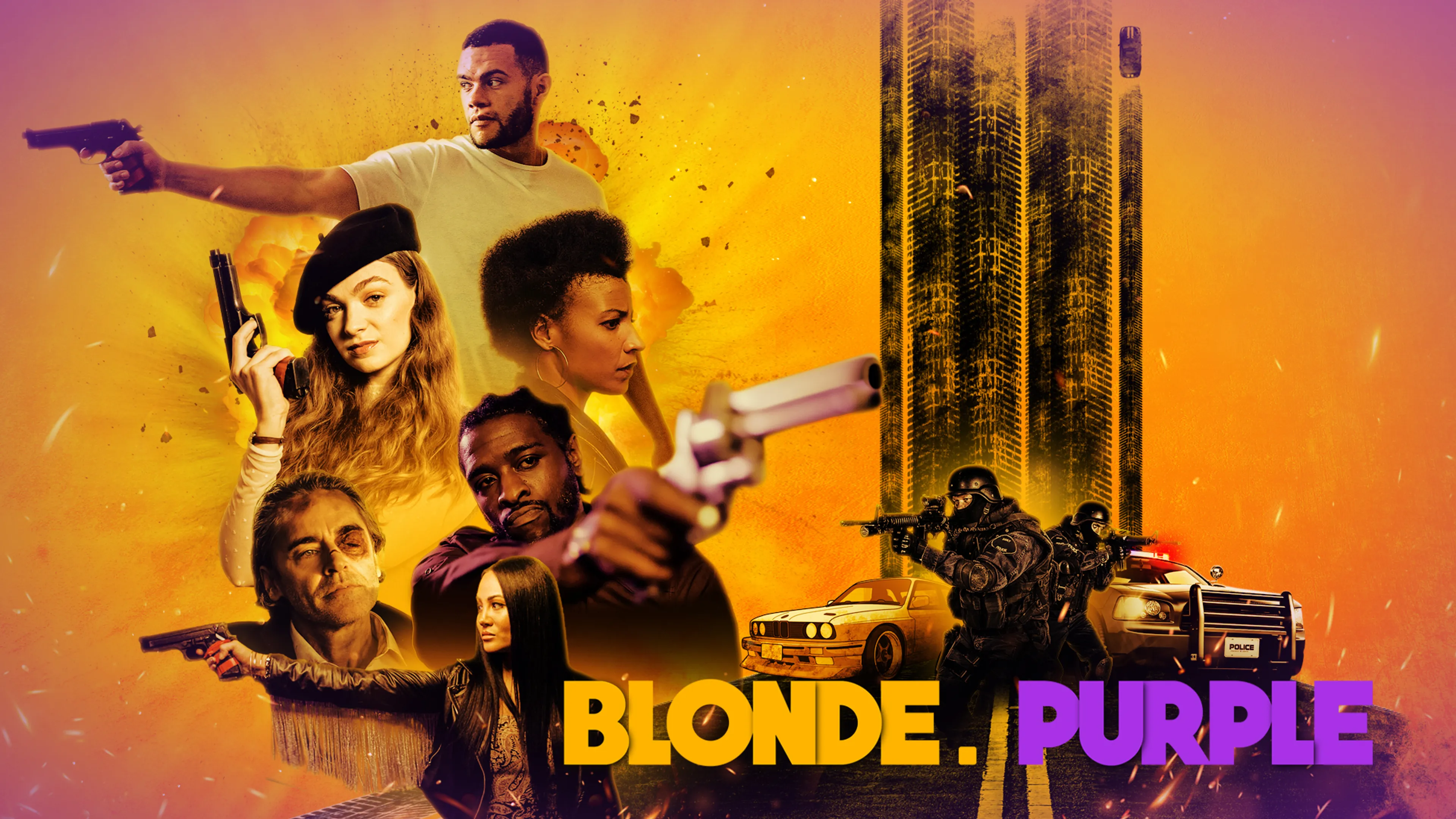 Blonde. Purple poster